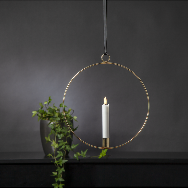 Inomhusdekoration Flamme Ring Hängande | mässing [Star Trading] 500691 - 2