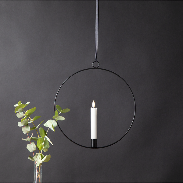 Inomhusdekoration Flamme Ring Hängande | svart [Star Trading] 361260 - 2