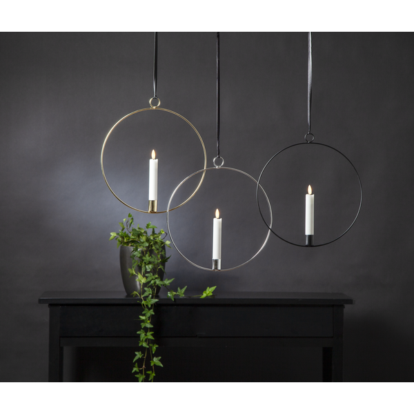 Inomhusdekoration Flamme Ring Hängande | svart [Star Trading] 361260 - 3
