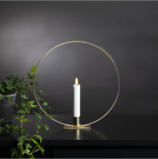 Inomhusdekoration Flamme Ring Stående | Mässing [Star Trading] 501722 - 2