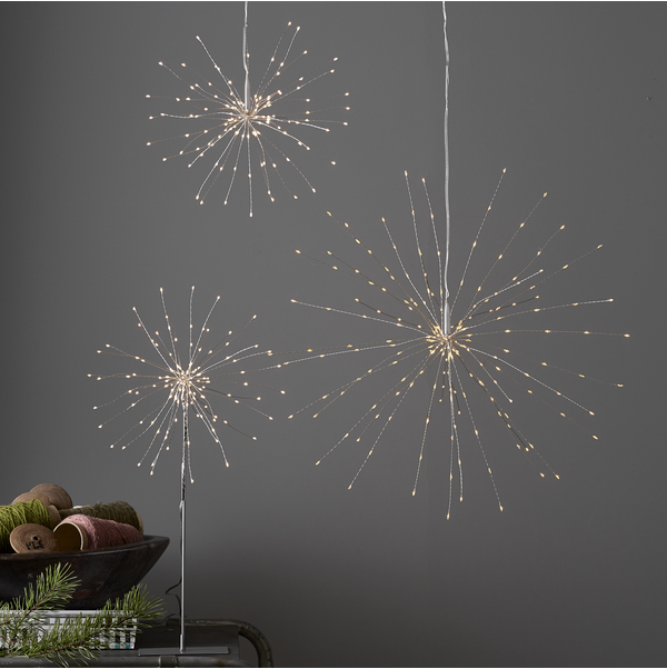 Inomhusdekoration Fyrverkeri | 26cm | silver [Star Trading] 501830 - 2