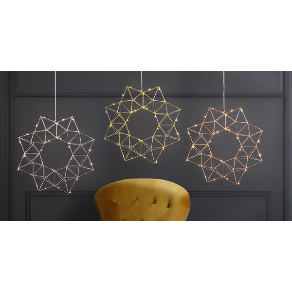 Inomhusdekoration Krans Edge | mässing [Star Trading] 501836 - 3