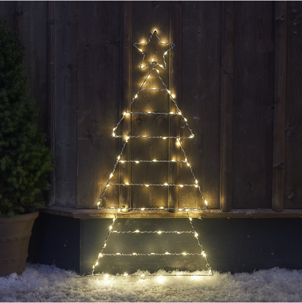 Juldekoration Silhouette Folde Julgran | 90cm | silver [Star Trading] 501866 - 2