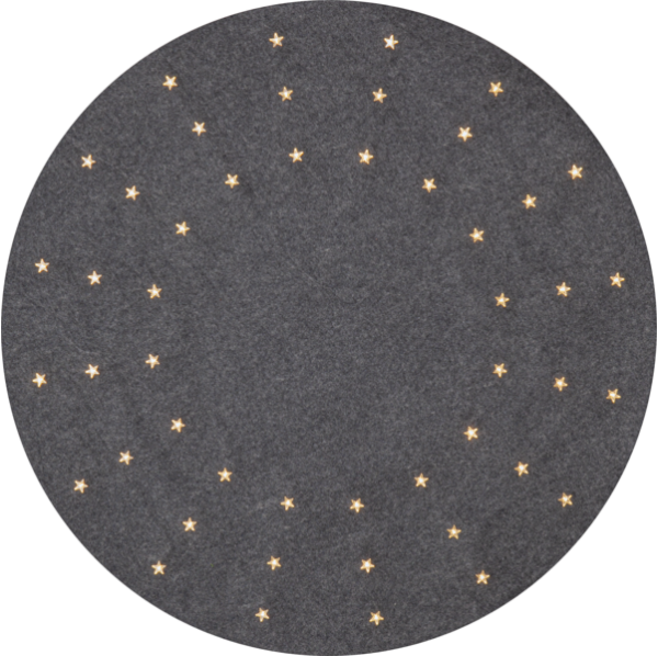 Julgransmatta Granne Ø80cm | grå [Star Trading] 501871 - 1