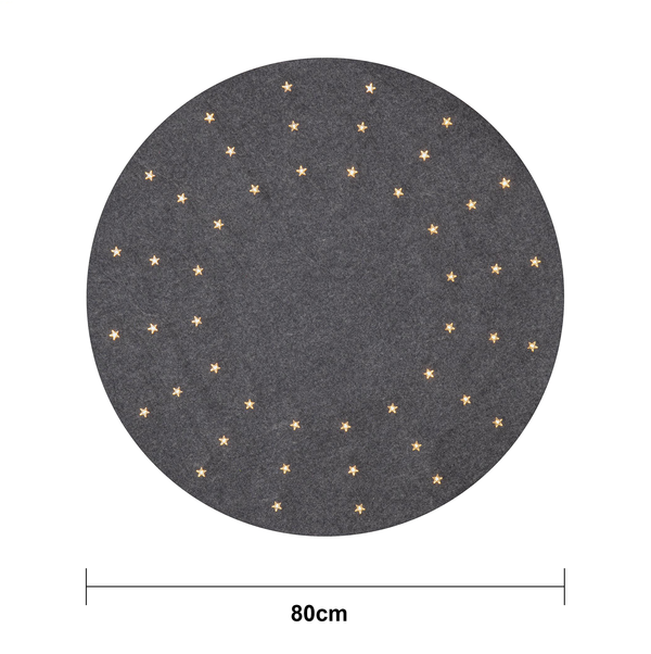 Julgransmatta Granne Ø80cm | grå [Star Trading] 501871 - 4