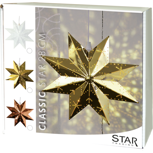 Julstjärna av metall | 28cm | klassisk [Star Trading] 500679 - 3