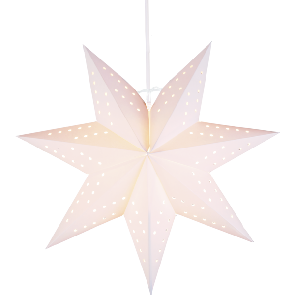 Julstjärna av papper | 34cm | vit [Star Trading] 361359 - 1