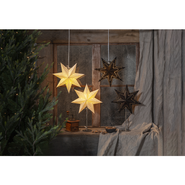 Julstjärna av papper | 34cm | vit [Star Trading] 361359 - 3
