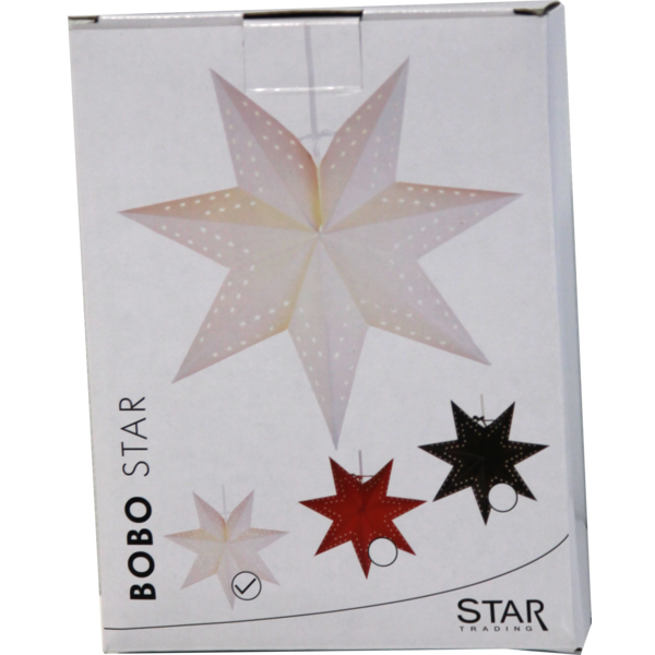 Julstjärna av papper | 34cm | vit [Star Trading] 361359 - 4