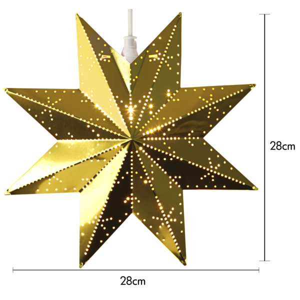 Julstjärna hängande (mässing) 28cm | [Star Trading] 361358 - 2
