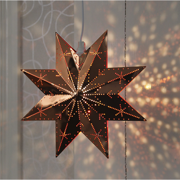 Julstjärna hängande (metall) 28cm | Classic koppar [Star Trading] 502435 - 1