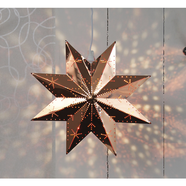 Julstjärna hängande (metall) 28cm | Classic koppar [Star Trading] 502435 - 5