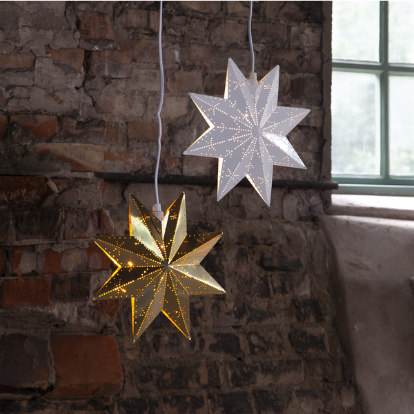 Julstjärna hängande (metall) 28cm | Classic vit [Star Trading] 500679 - 1