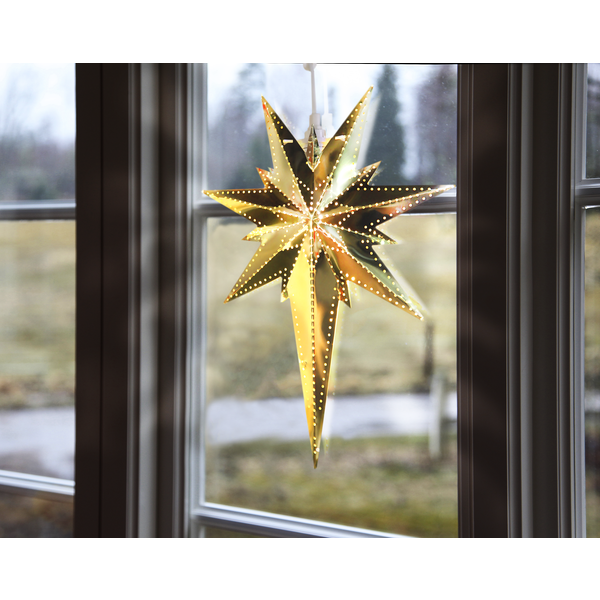 Julstjärna hängande (metall) 35cm | Betlehem mässing [Star Trading] 500680 - 1