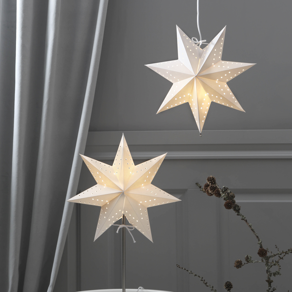 Julstjärna hängande (papper) 34cm | vit [Star Trading] 361359 - 1