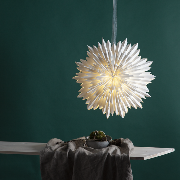 Julstjärna hängande (papper) 50cm | Ice Vit [Star Trading] 500682 - 1