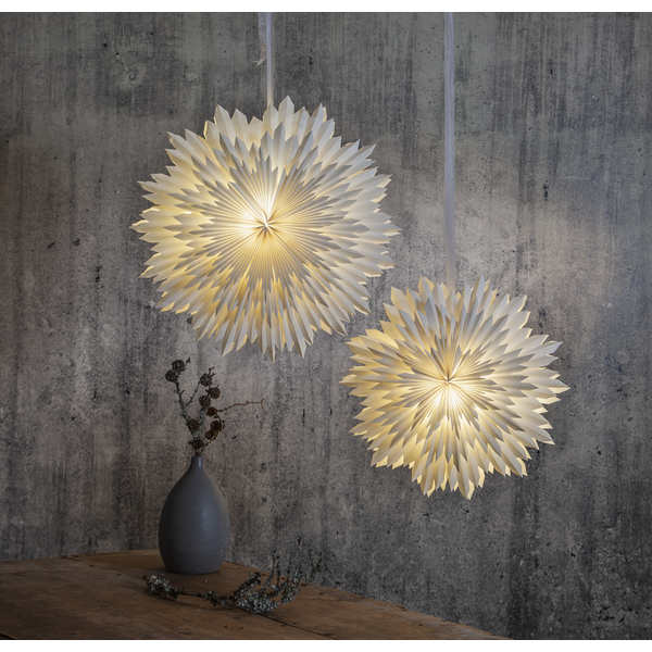 Julstjärna hängande (papper) 50cm | Ice Vit [Star Trading] 500682 - 3