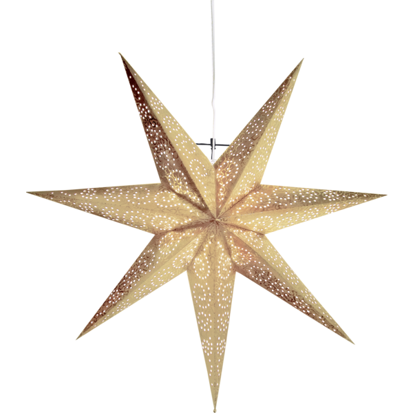Julstjärna hängande (papper) 60cm | Antique guld [Star Trading] 501857 - 1