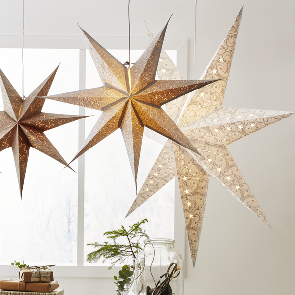 Julstjärna hängande (papper) 63cm | Decorus Vit [Star Trading] 500686 - 2