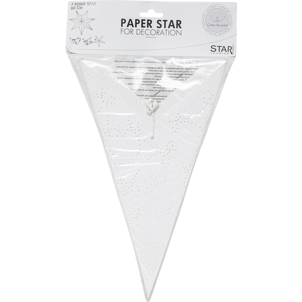 Julstjärna hängande (papper) 63cm | Decorus Vit [Star Trading] 500686 - 3