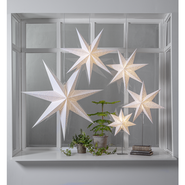 Julstjärna hängande (papper) 70cm | Sensy Vit [Star Trading] 500683 - 1