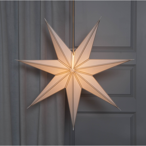 Julstjärna hängande (papper) 80cm | Nicolas vit [Star Trading] 501854 - 1