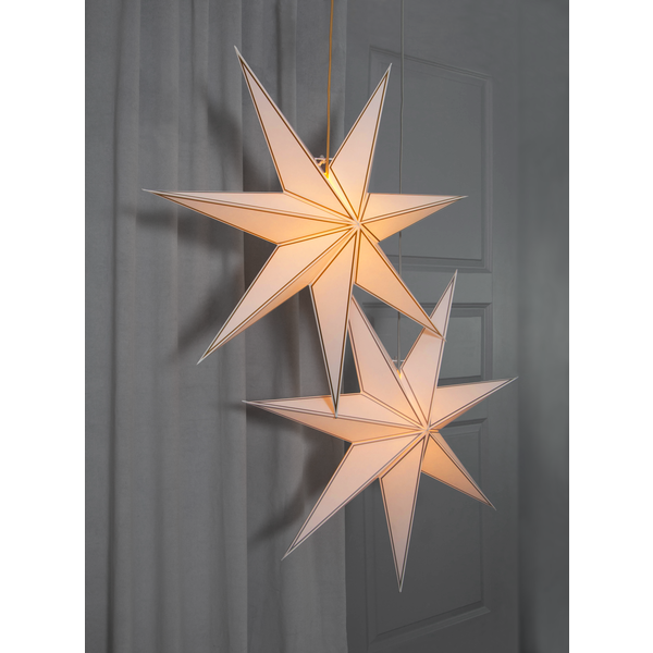 Julstjärna hängande (papper) 80cm | Nicolas vit [Star Trading] 501854 - 3