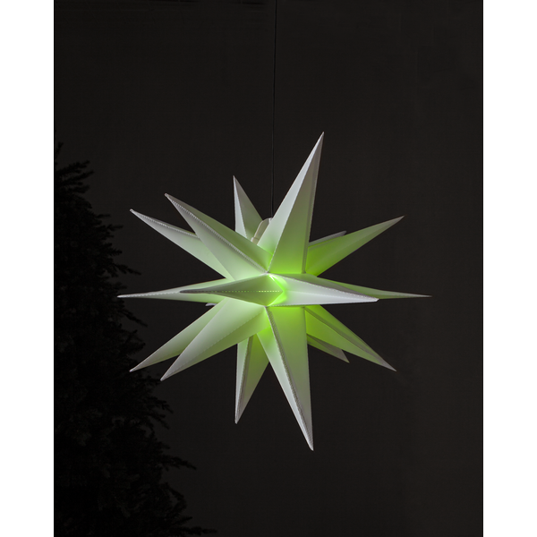 Julstjärna hängande (utomhusbruk) Alice 57cm | vit [Star Trading] 361371 - 6