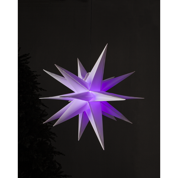 Julstjärna hängande (utomhusbruk) Alice 57cm | vit [Star Trading] 361371 - 7