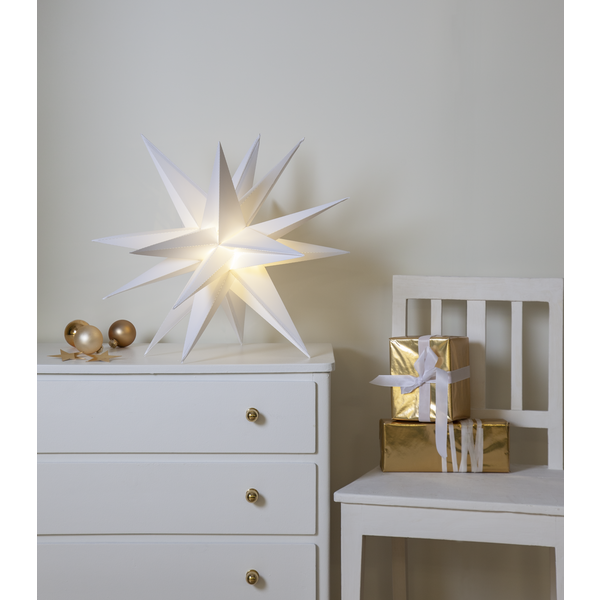 Julstjärna hängande (utomhusbruk) Alice 57cm | vit [Star Trading] 361371 - 5