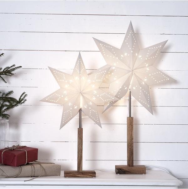 Julstjärna på fot | 55cm | vit [Star Trading] 361360 - 2