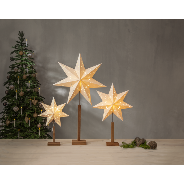 Julstjärna på fot | 55cm | vit [Star Trading] 361360 - 3