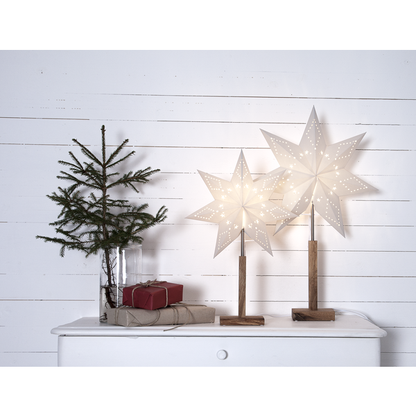 Julstjärna på fot | 55cm | vit [Star Trading] 361360 - 4