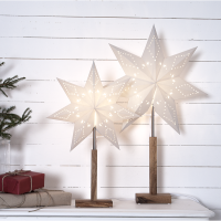 Julstjärna på fot 55cm | vit [Star Trading] 361360
