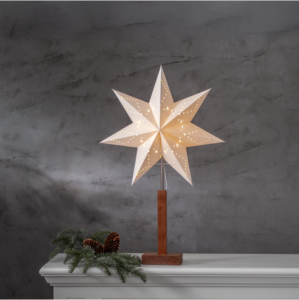 Julstjärna på fot 55cm | vit [Star Trading] 361360 - 1