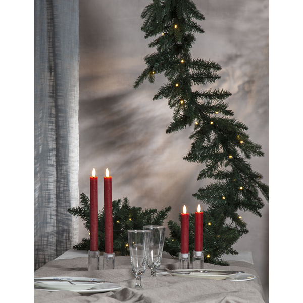 LED Antikljus Flamme | 15cm | mörkröd 2st [Star Trading] 361367 - 3