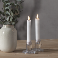 LED Antikljus Flamme | 15cm | vit [Star Trading] 2st 361223