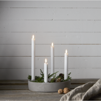 LED Antikljus Flamme | 16-28cm | vit [Star Trading] 4st 500694