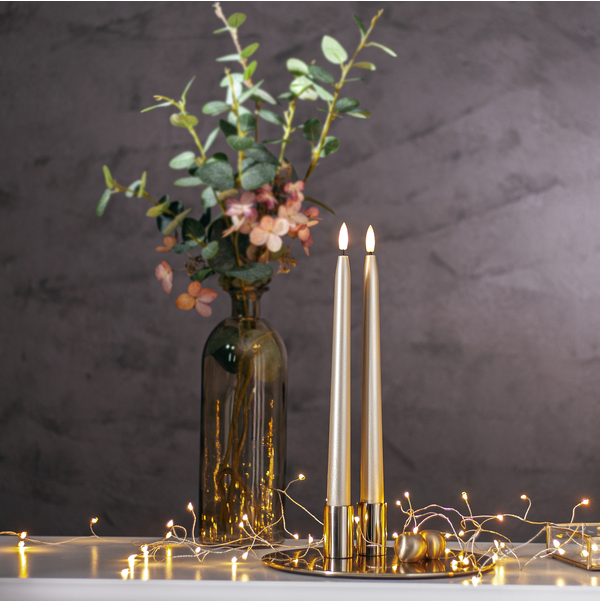 LED Antikljus Flamme | 28cm | Guld [Star Trading] 2st SE300000 - 2