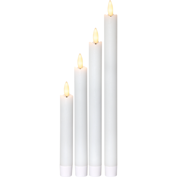 LED Antikljus Flamme | olika höjder | 4st [Star Trading] 500694 - 1