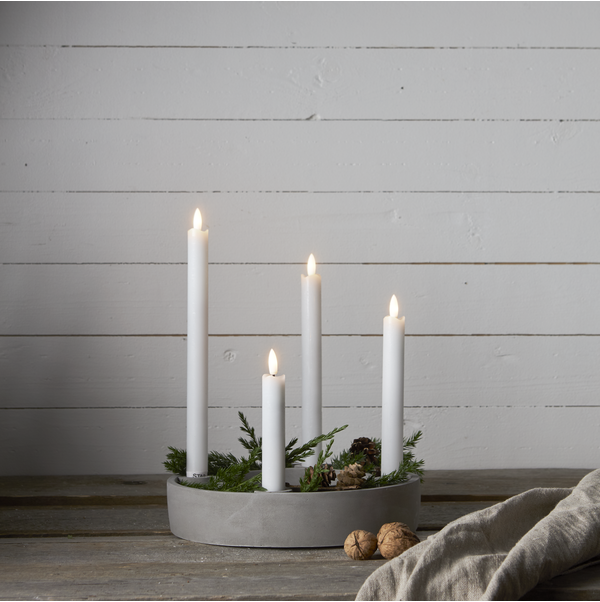 LED Antikljus Flamme | olika höjder | 4st [Star Trading] 500694 - 2