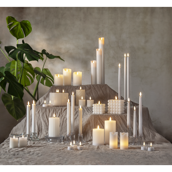 LED Antikljus Flamme | olika höjder | 4st [Star Trading] 500694 - 3