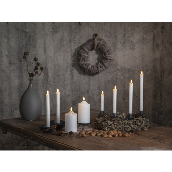LED Antikljus Flamme | olika höjder | 4st [Star Trading] 500694 - 4