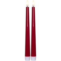 LED Antikljus Flamme Candy | 26cm | röd [Star Trading] 2st 502322