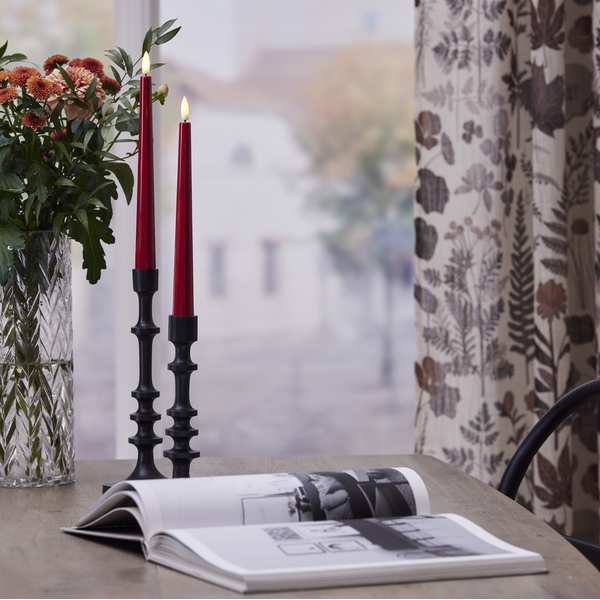 LED Antikljus Flamme Candy | 26cm | röd [Star Trading] 2st 502322 - 2