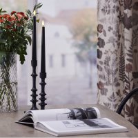 LED Antikljus Flamme Candy | 26cm | svart [Star Trading] 2st 502323