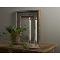 LED Antikljus Flamme Swirl | 25cm | beige [Star Trading] 2st 361508