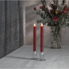 LED Antikljus Flamme rustic | 24.5cm | mörkröd [Star Trading] 2st 361219 - 1