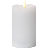 LED Blockljus Flamme | Ø7.5cm | vit [Star Trading]