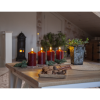 LED Blockljus Flamme | 15cm | mörkröd [Star Trading] 361226 - 4
